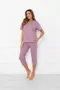 Piżama damska, fioletowa, Ksara, Italian Fashion