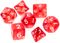 Rebel, komplet kości RPG, kryształowe, czerwone