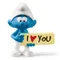 Schleich, Pre School Smurfs, Smerf z napisem I Love You, figurka, 20823