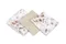 Sensillo, pieluchy muślinowe, listki, 38-38 cm, 60-80 cm, 120-120 cm, 3 szt.