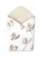 Sensillo, rożek niemowlęcy, flying teddy beige, 75-75 cm