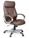 Sofotel, fotel biurowy, skórzany, brązowy