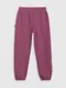 Spodnie dresowe dziewczęce, jogger, fioletowe, 4F