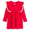Sukienka dziewczęca z długim rękawem, czerwona, Nicol