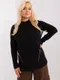 Sweter damski, plus size, czarny, P-M