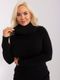 Sweter damski, plus size, czarny, P-M