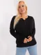 Sweter damski, plus size, czarny, P-M