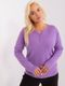 Sweter damski, plus size, fioletowy, P-M