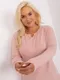 Sweter damski, plus size, różowy, P-M