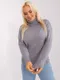 Sweter damski, plus size, szary, P-M