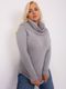 Sweter damski, plus size, szary, P-M