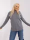 Sweter damski, plus size, szary, P-M