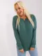 Sweter damski, plus size, zielony, P-M