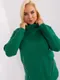 Sweter damski, plus size, zielony, P-M