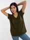 T-shirt damski, khaki, Basic Feel Good