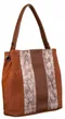 Torebka shopper, brązowa, skóra ekologiczna, David Jones