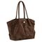 Torebka shopper, brązowa, skóra ekologiczna, Peterson