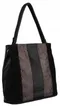 Torebka shopper, czarna, skóra ekologiczna, David Jones