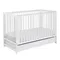 Yoonco, Timio, łóżeczko dziecięce z szufladą i barierką, białe, 120-60 cm