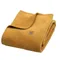 Zaffiro, Oslo, koc bawełniany, mustard, 75-100 cm