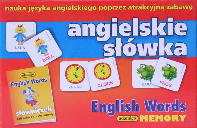 Adamigo, Gra pamięciowa, Memory angielskie słówka