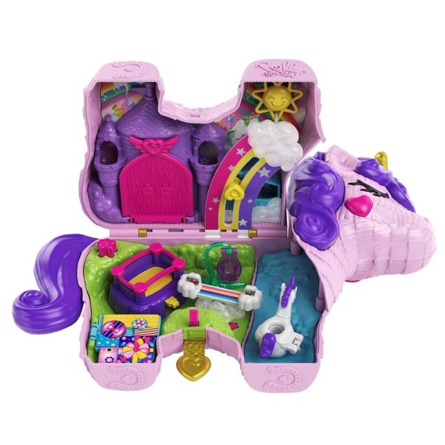Polly Pocket, Jednorożec Przyjęcie, zestaw do zabawy z niespodziankami