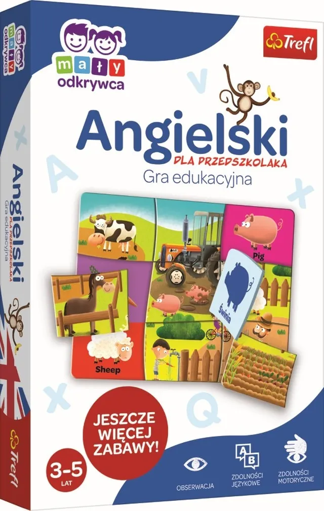 Trefl, Mały Odkrywca, Angielski dla przedszkolaka, gra edukacyjna