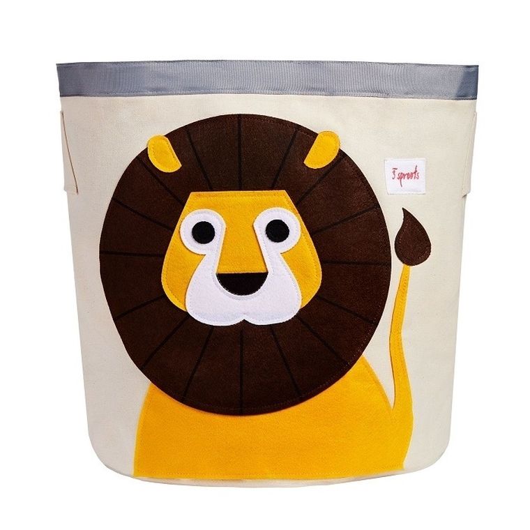 3 Sprouts, Lew, kosz na zabawki, Yellow