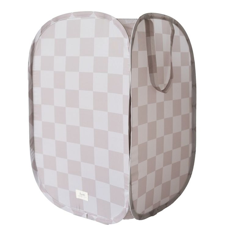 3 Sprouts, Pop-up, Checkerboard, kosz na pranie i zabawki, beige