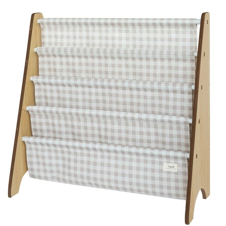 3 Sprouts, Recycled Gingham, stojak na książki, Beige