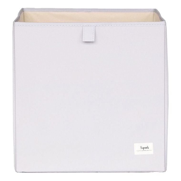 3 Sprouts, Recycled Solid, pudełko na zabawki, Light Gray