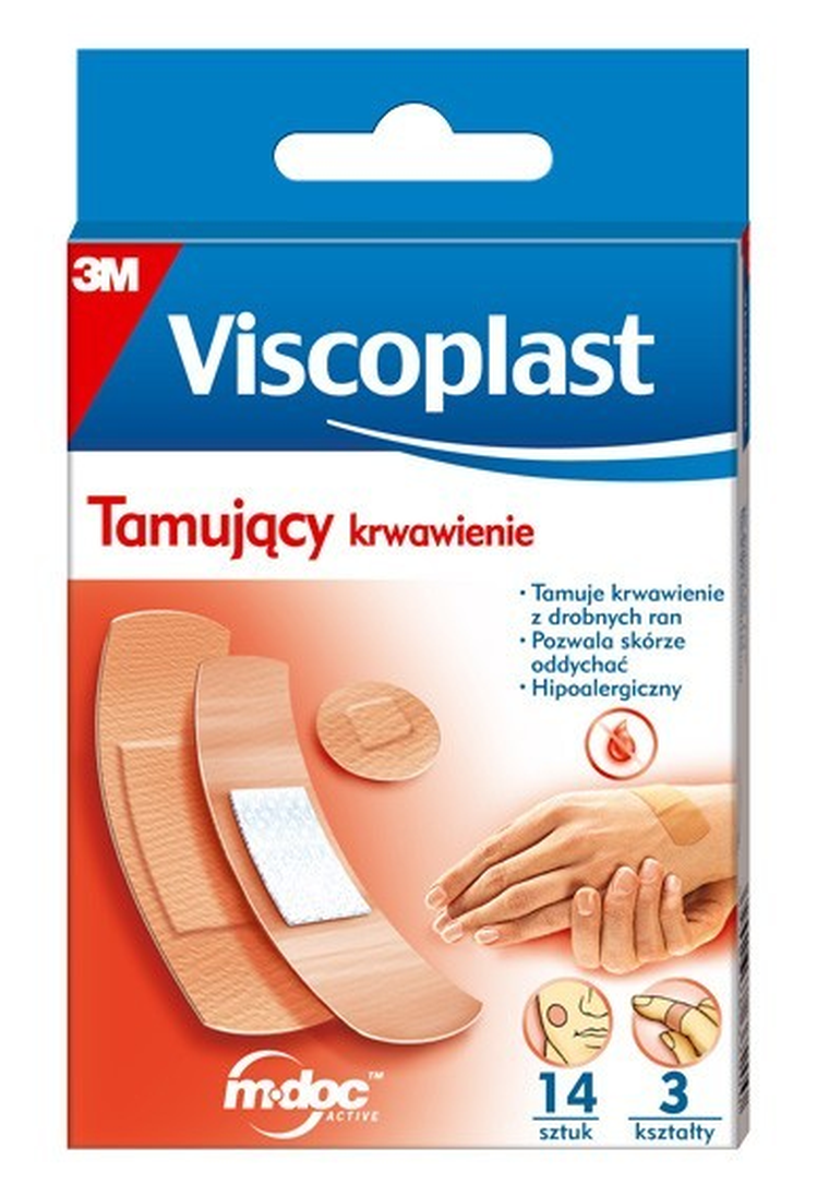 3M, Viscoplast, plaster zestaw, tamujący krwawienie, 14 szt.