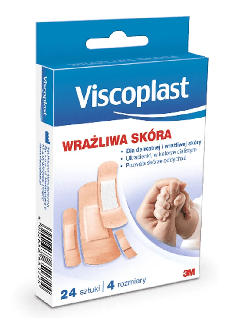 3M, Viscoplast, plaster zestaw, wrażliwa skóra, 24 szt.