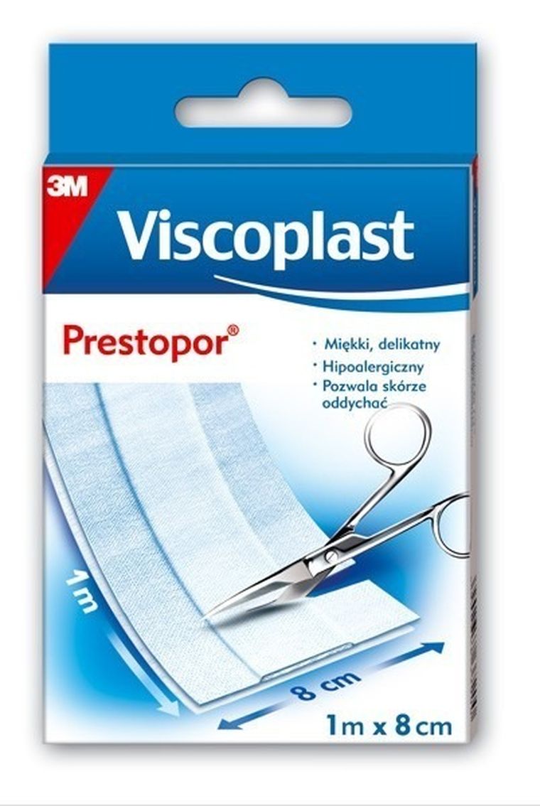 3M, Viscoplast, Prestopor, plaster z opatrunkiem, 1 m x 8 cm