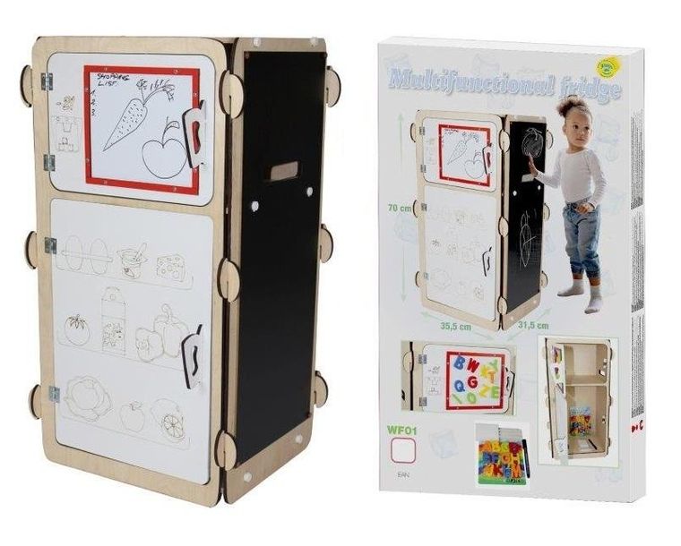 3TOYMS, lodówka, drewniana