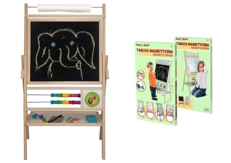 3TOYMS, tablica naturalna, magnetyczna, 4w1