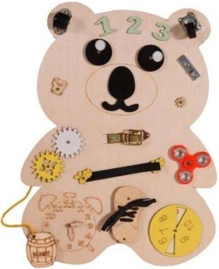 3toysm, tablica manipulacyjna, miś