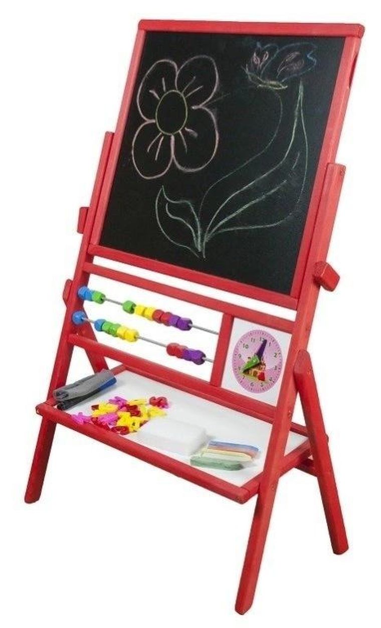 3toysm, tablica obrotowa, 2-rzędowe liczydło, czerwona