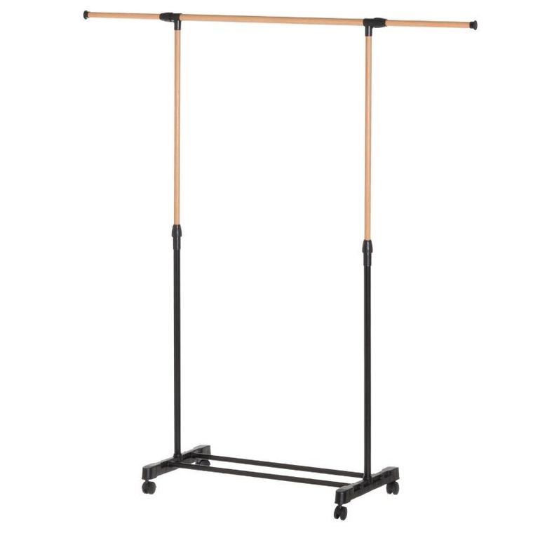 4living, Cascia, mobilny wieszak na ubrania, metalowy, 43-145-160 cm