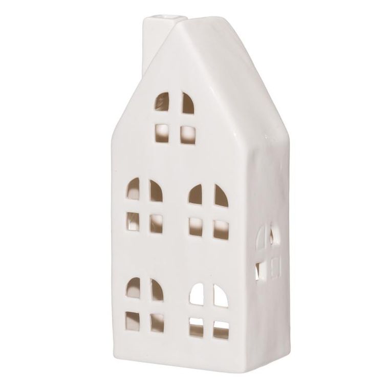4living, ceramiczny lampion, domek, 17 cm