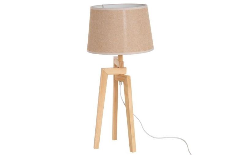 4living, lampa stołowa z lnianym abażurem, 66 cm