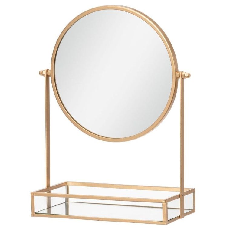 4living, lusterko kosmetyczne z tacką, Gemmy, Ø 20 cm