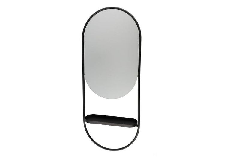 4Living, lustro ścienne owalne z półeczką