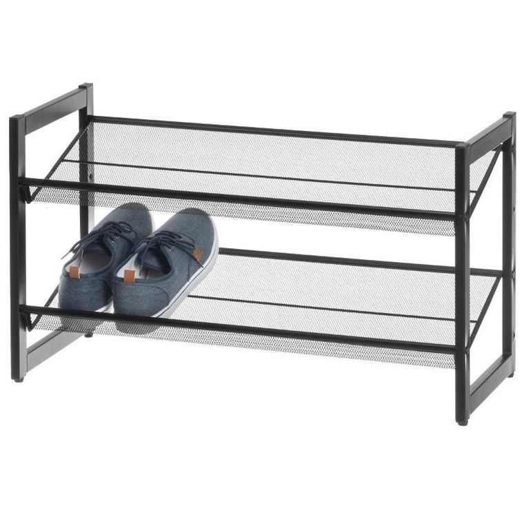 4living, Mimmi, metalowy stojak na buty, 2 poziomy, 74 cm
