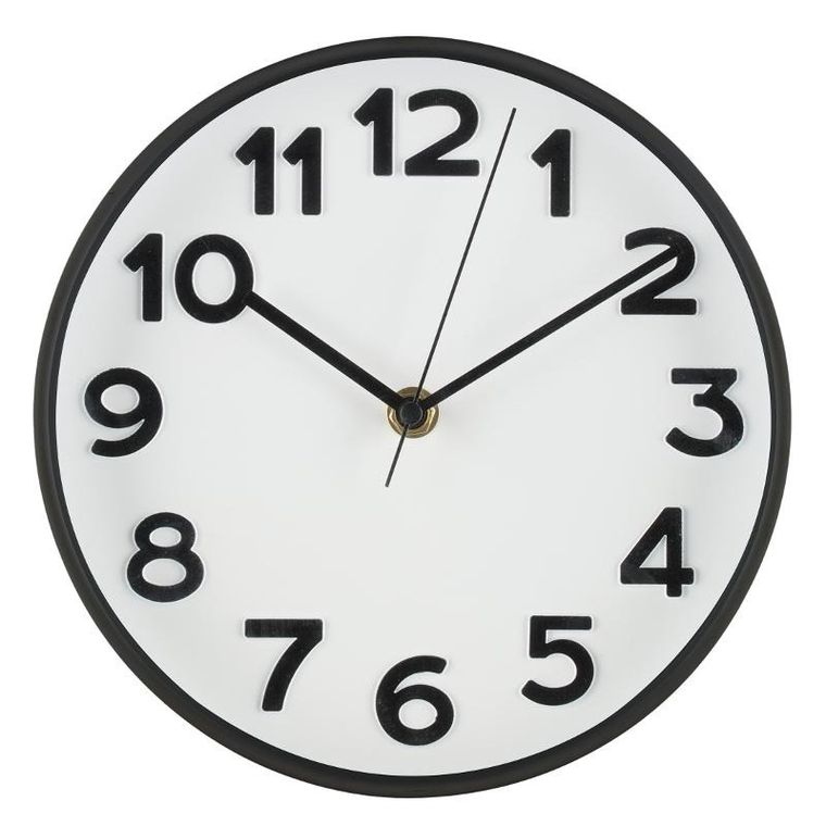 4living, Ora, zegar ścienny z dużymi cyframi, średnica 20 cm