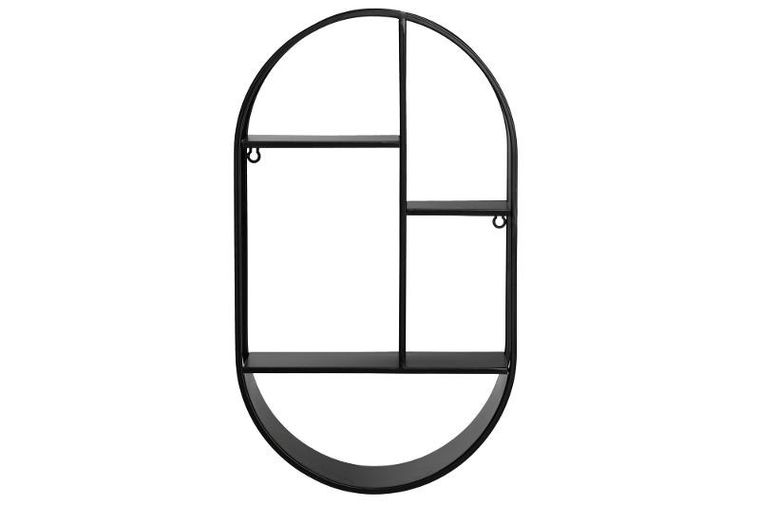 4living, owalna półka ścienna siiri, 35-60 cm