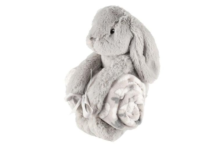 4living, polarowy koc z maskotką, 75-100 cm