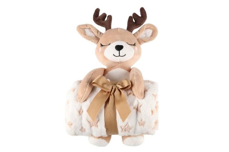 4living, polarowy koc z maskotką, 75-100 cm