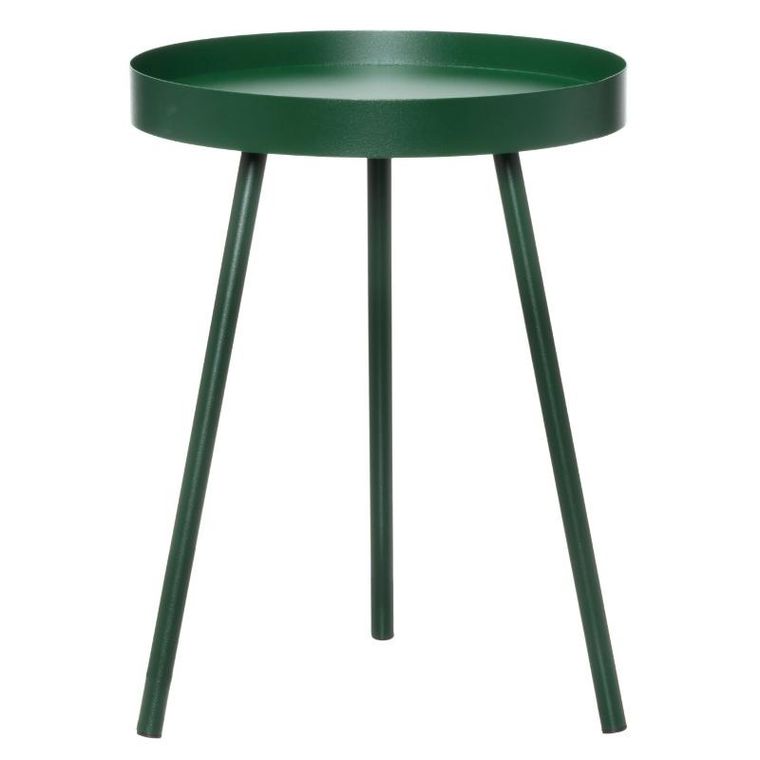 4living, Todi, metalowy stolik kawowy, ciemnozielony, 30-40 cm