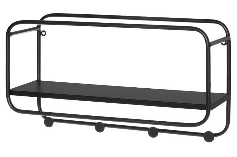 4living, wieszak do przedpokoju z półeczką labyrint, 4 haczyki